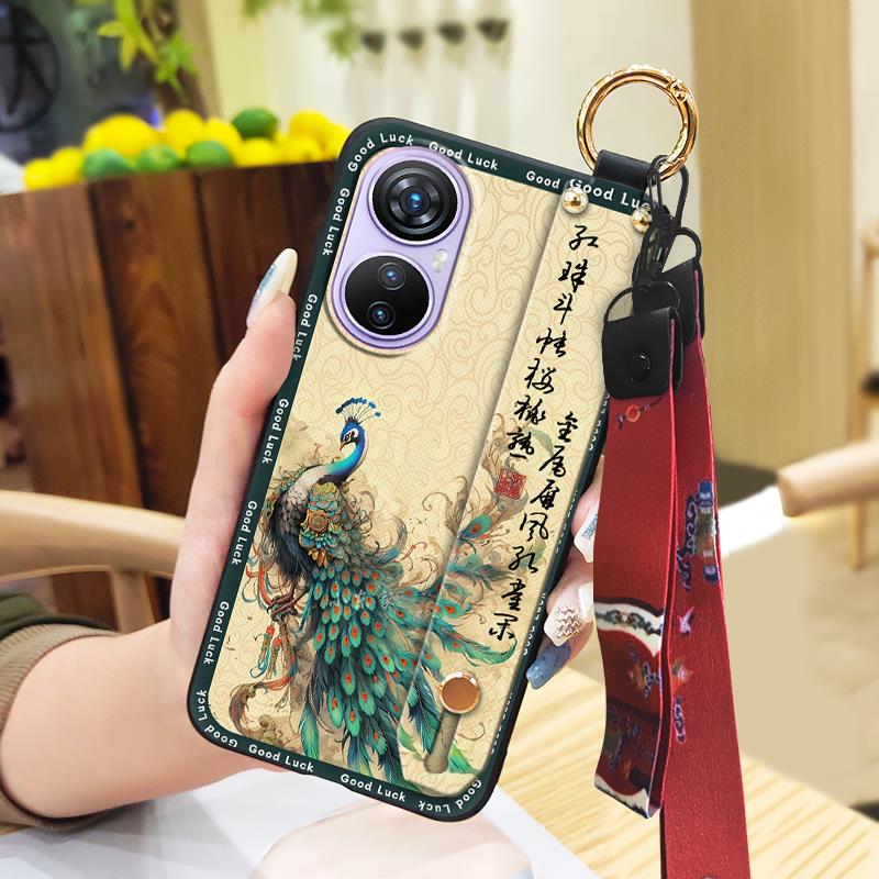 Грязеотталкивающий ремешок на запястье Чехол для телефона Для Blackview A200 Pro Защитный Для мамы Мягкий чехол Противоударный Китайский стиль Кольцо