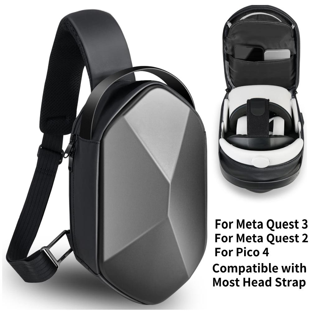 Кейс для переноски VR для Meta Quest 3 с ремешком Elite, сумка-слинг через плечо, дорожная сумка для хранения аксессуаров Oculus Quest 2 Pico 4