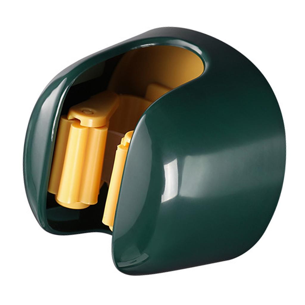 Mop Holder Wall Mount No Drilling Secure Fixation Anti Falling Mop Broom Hanger for Bathroom Kitchen Balcony Green