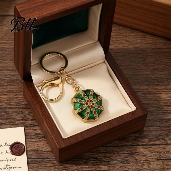 Ethnic Cap Keyring Rhinestone Hat Keychain, Bling Octagonal Car Key Ring Ring, Zinc Alloy Pendant for Backpacks and Handbags Decorative Purse Charms