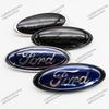 AJH1 14.7cm ABS Car Front Grille Hood Badge Emblem Replacement With Clips For Ford Focus Mondeo Fusion MK2 MK4 F150 F250 Auto Tuning