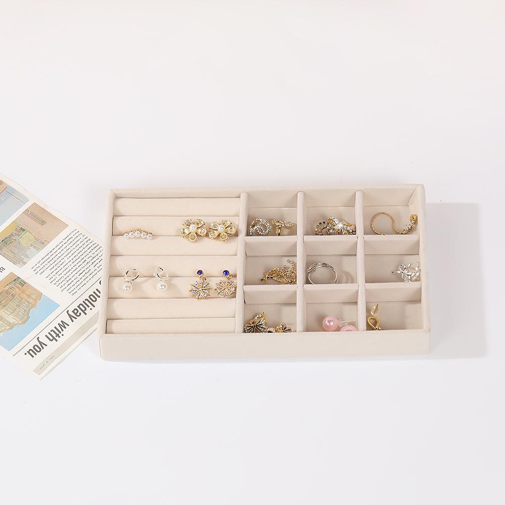 Multi-Style Plush Jewelry Storage Box with Drawers