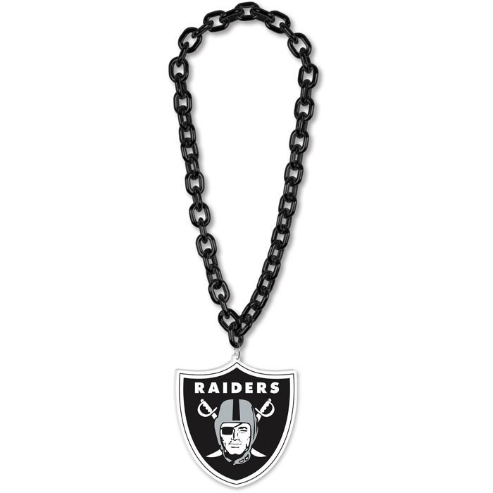 Collier - WINCRAFT - Fanchain XXL - Las Vegas Raiders - Pendentif en mousse - 96 cm de long