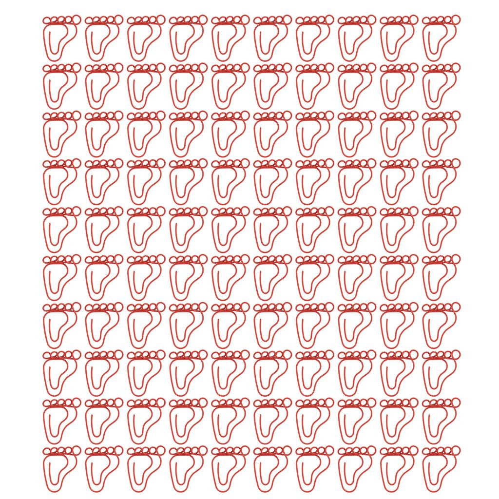 100 шт. скрепка в форме стопы, симпатичная, противоскользящая, портативная, для закладки, офисного файла документов