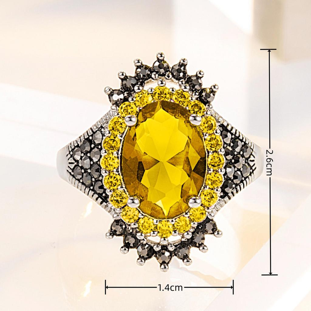 Серебряное ювелирное украшение Wish, ретро-кольцо с тайским драгоценным камнем: Преувеличенный дизайн Black Mine Red Pomegranate