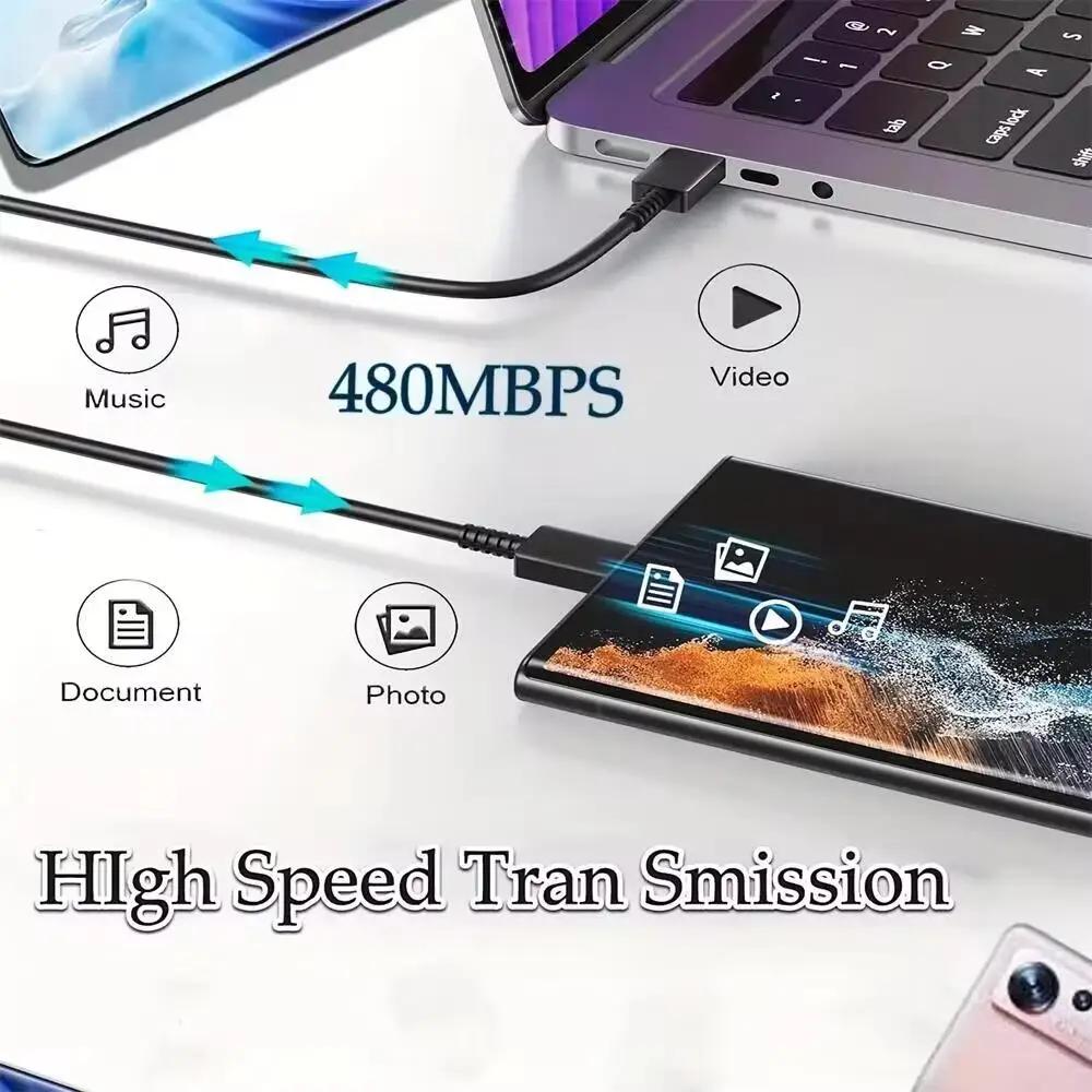 PD 45 Вт USB C Зарядное устройство Сверхбыстрая зарядка Кабель Type C для Samsung Galaxy S22 S23 Ultra Note 20 Адаптер для быстрой зарядки телефона