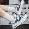 Fashion Ripped Patchwork Vulcanized Sneakers Men Casual Running Shoes Sports Sneakers Student Shoes Men Flat Walking Sneakers