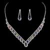 Necklace Earrings Set European and American Rhinestone Bridal Jewelry Chain Diamond Banquet Set Chain Two-piece Set
