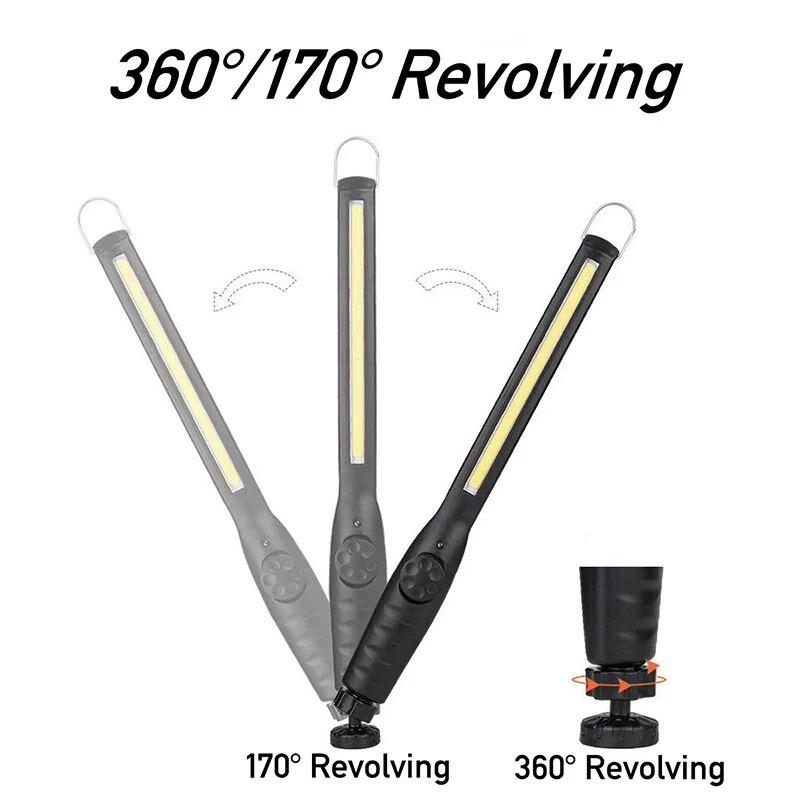 1PC COB Portable LED Work Lights Cordless Magnetic LED Work Lamp Inspection Lights for Car Repair, Home, Garage, Emergency