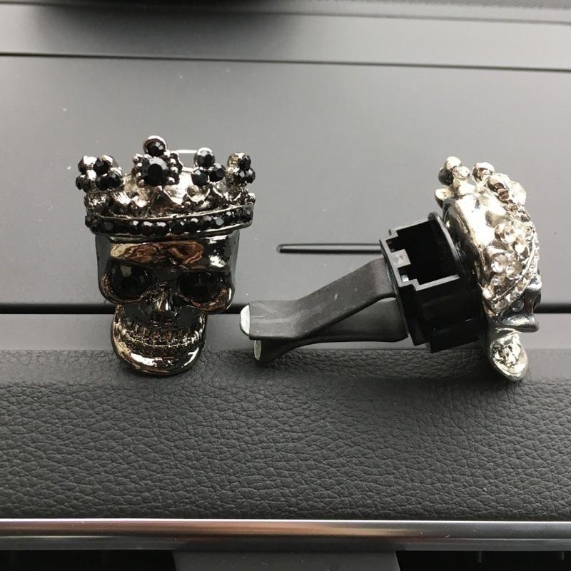 1PC Metal Skull Styling Car Perfume Clip Car Air Freshener Car Accessories