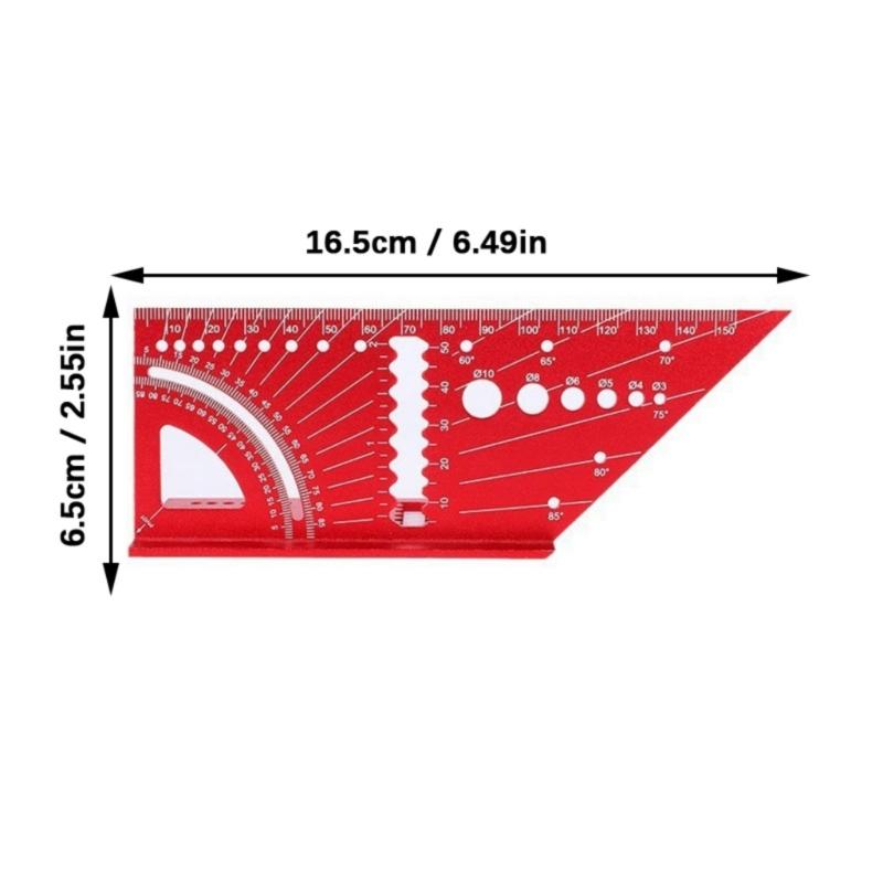 Направляющая линейка Измерительная линейка Линейка для углов 45 90 градусов для плотника Разметочный угольник Измерительный инструмент Деревообрабатывающий угольник