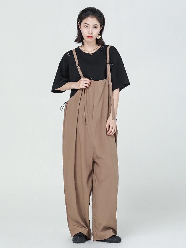 Xitao Loose Fashion Women Jumpsuits Casual Solid Color WMD6268
