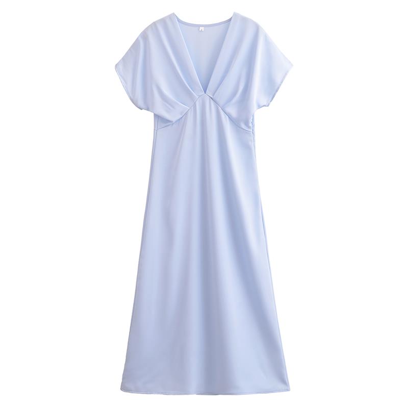 Новые женские платья Летние элегантные модные облегающие платья с V-образным вырезом для улиц и праздников Длинные платья для молодых женщин Шикарное удобное платье