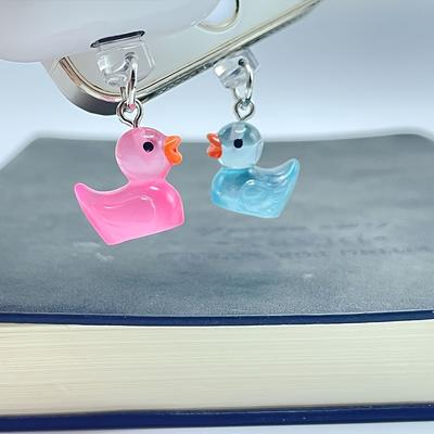 Пылезащитная заглушка для мобильного телефона Прозрачная подвеска-утка Пылезащитная заглушка для отверстия мобильного телефона