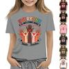 Children's Round Neck Casual Printed Short-sleeved T-shirt Top
