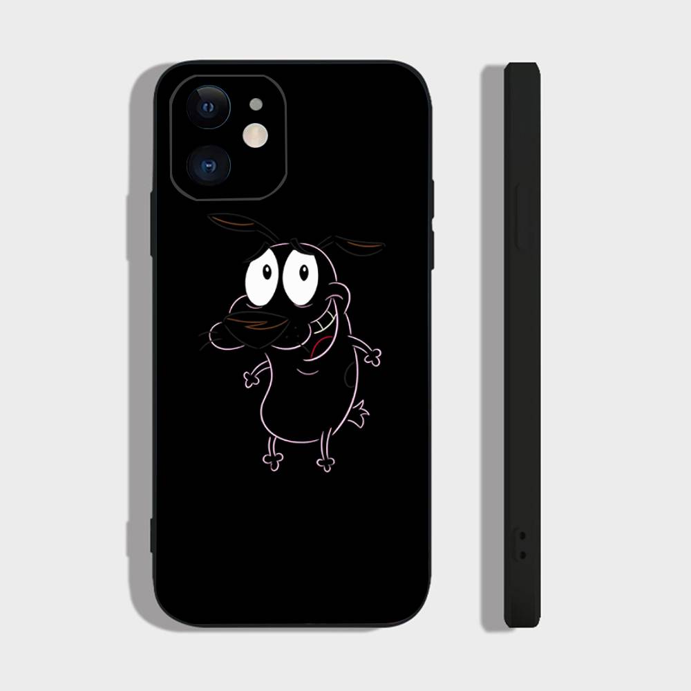 C- Court The C- Cowly Dog Phone Case For IPhone 17 Air 16 15 14 13 Pro Max 11 12 Black Silicone Cover