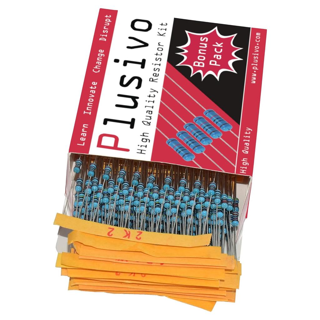 Transistors Assortment Kit with Resistor Pack, 210 PNP and NPN BJT Transistors with 250 1/4 W metal film Resistors - Bipolar Transistors 2N3904