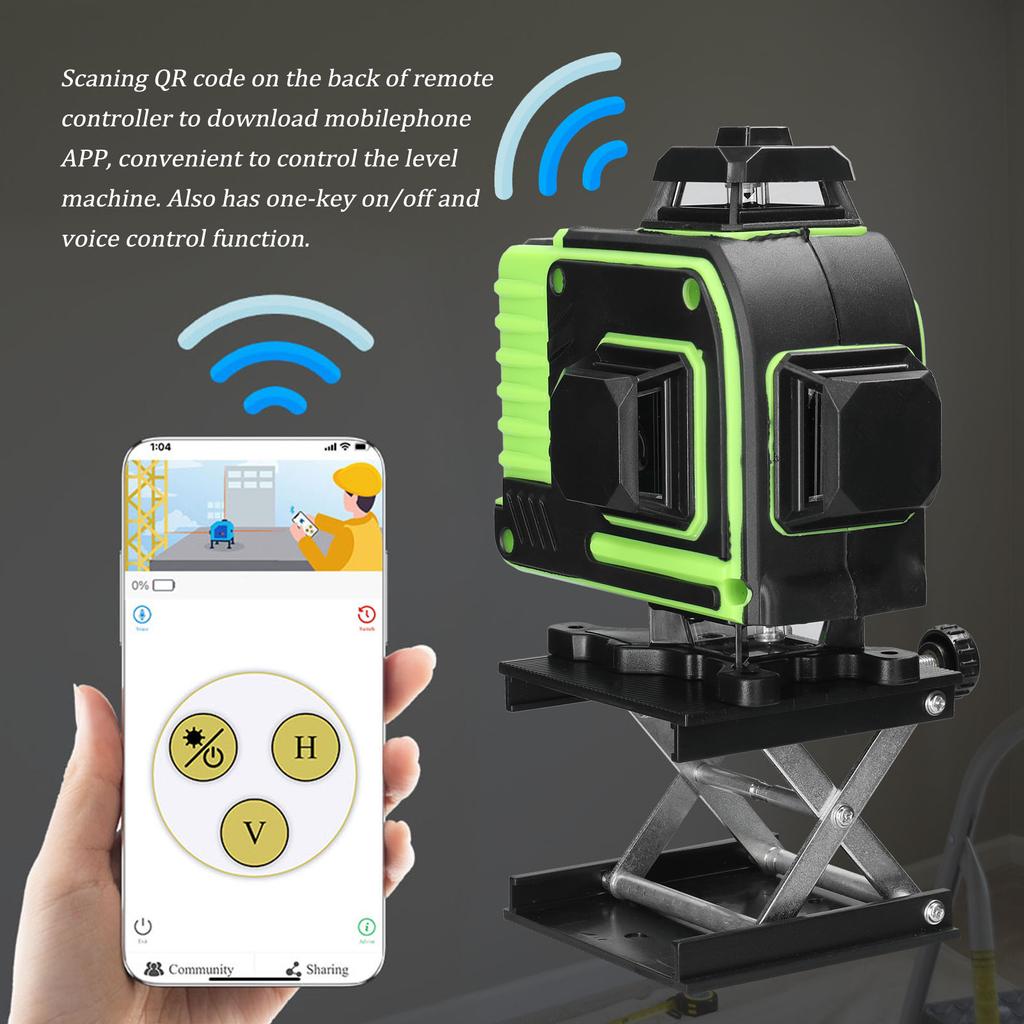 Multifunctional 16 Lines Laser Level 3 Degrees  Self-leveling Function Leveling Tool Omnidirectional Ground