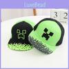 Minecraft Pattern Kids Baseball Cap With Sunshade Wide Brim For Summer Sun Protection