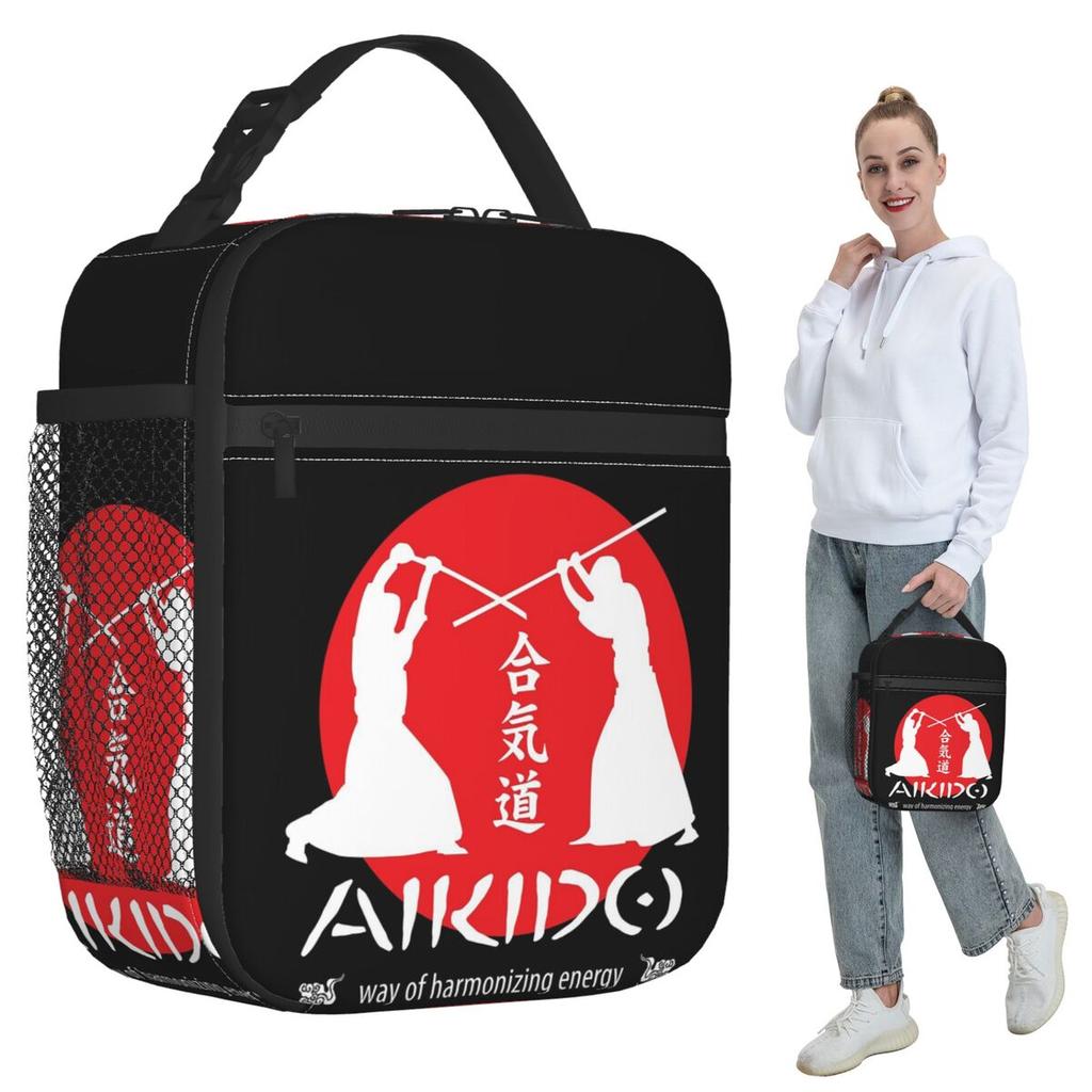 Термосумка для обеда Aikido для женщин, офисный охладитель, термоконтейнер для еды, сумка-тоут, портативные контейнеры для ланча