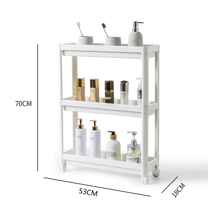 Напольная стойка для хранения в ванной комнате: Компактная тележка для туалета и душа