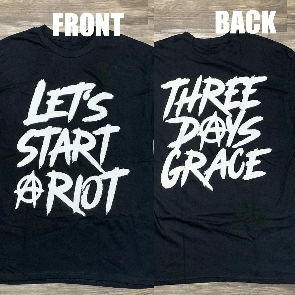 HOT!!! 2025 Three Days Grace Let s Start A Riot Concert Venue Shirt Reprint Unisex T-Shirt