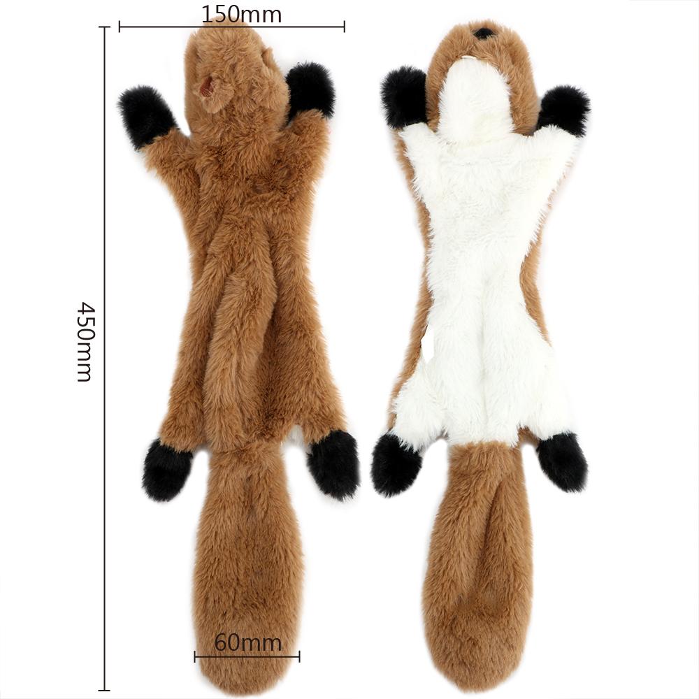 Squeak Pet Squirrel Raccoon Fox Skunk Animal Plush Toy Dog Toys Squeaky Whistling Involved Squirrel New Cute Plush Toys