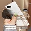 Luxury Outdoor Photochromic Glasses Unisex Fashion Color Changing Finished Myopia Eyewear Smart Minus Eyeglasses Diopter To -6.0