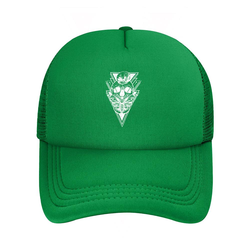 Skull moth moon geometric design artwork Baseball Cap Anime Graphic Hats Adult Unisex Women Sports Outdoor
