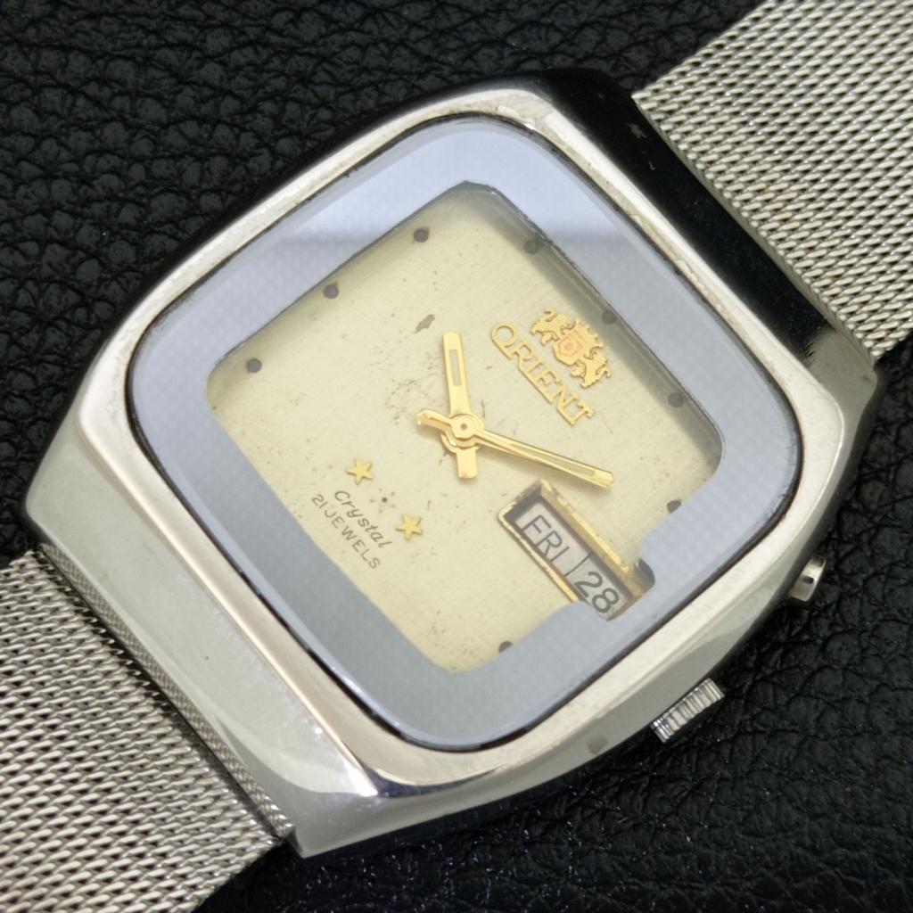 ВИНТАЖНЫЕ ORIENT CRYSTAL АВТОМАТИЧЕСКИЕ 46941 ЯПОНИЯ МУЖСКИЕ ЧАСЫ С ОРИГИНАЛЬНЫМ ЦИФЕРБЛАТОМ a703478-1