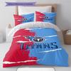 Tennessee Titans logo Pattern Bedding Set Quilt Cover Pillowcase Home Decor Gift (1 * duvet cover + 2 * pillowcase, without core)