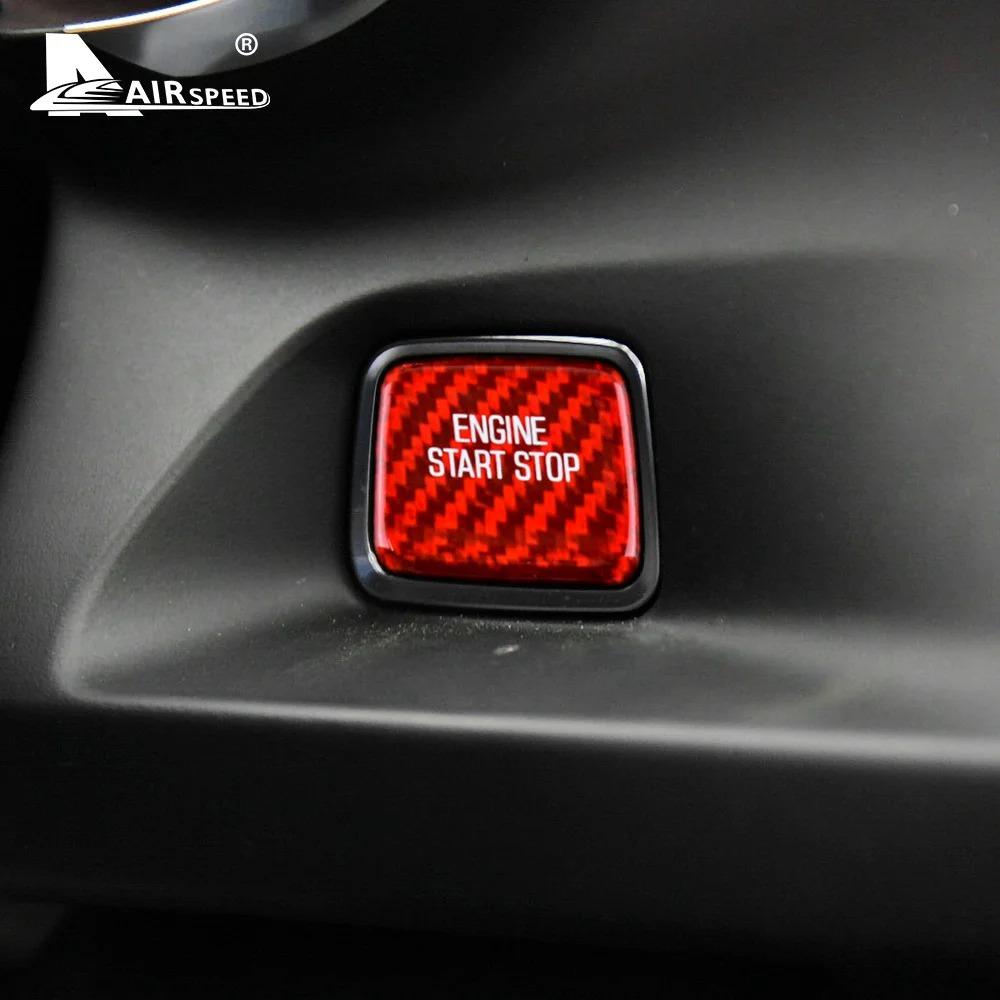 For Chevrolet Corvette Camaro 2016 2017 2018 2019 2021 2022 2023Real Hard Carbon Fiber Ignition Engine Switch Button Sticker