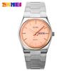 SKMEI 9288 Men's Leisure Quartz Clock Men's Stainless Steel Calendar Week Watch Mens Waterproof Business Watch 9354 Reloj Hombre