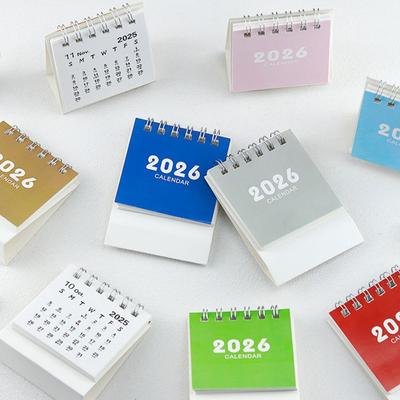 2026 Новый год Милый мини-календарь на стол конфетных цветов Детский портативный карманный планер Офисные принадлежности