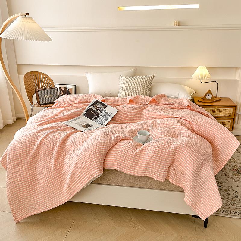 Хлопковое трехслойное марлевое одеяло класса А, машинная стирка, летнее прохладное одеяло для кондиционирования воздуха, покрывало для сна в офисе, мягкое одеяло-полотенце