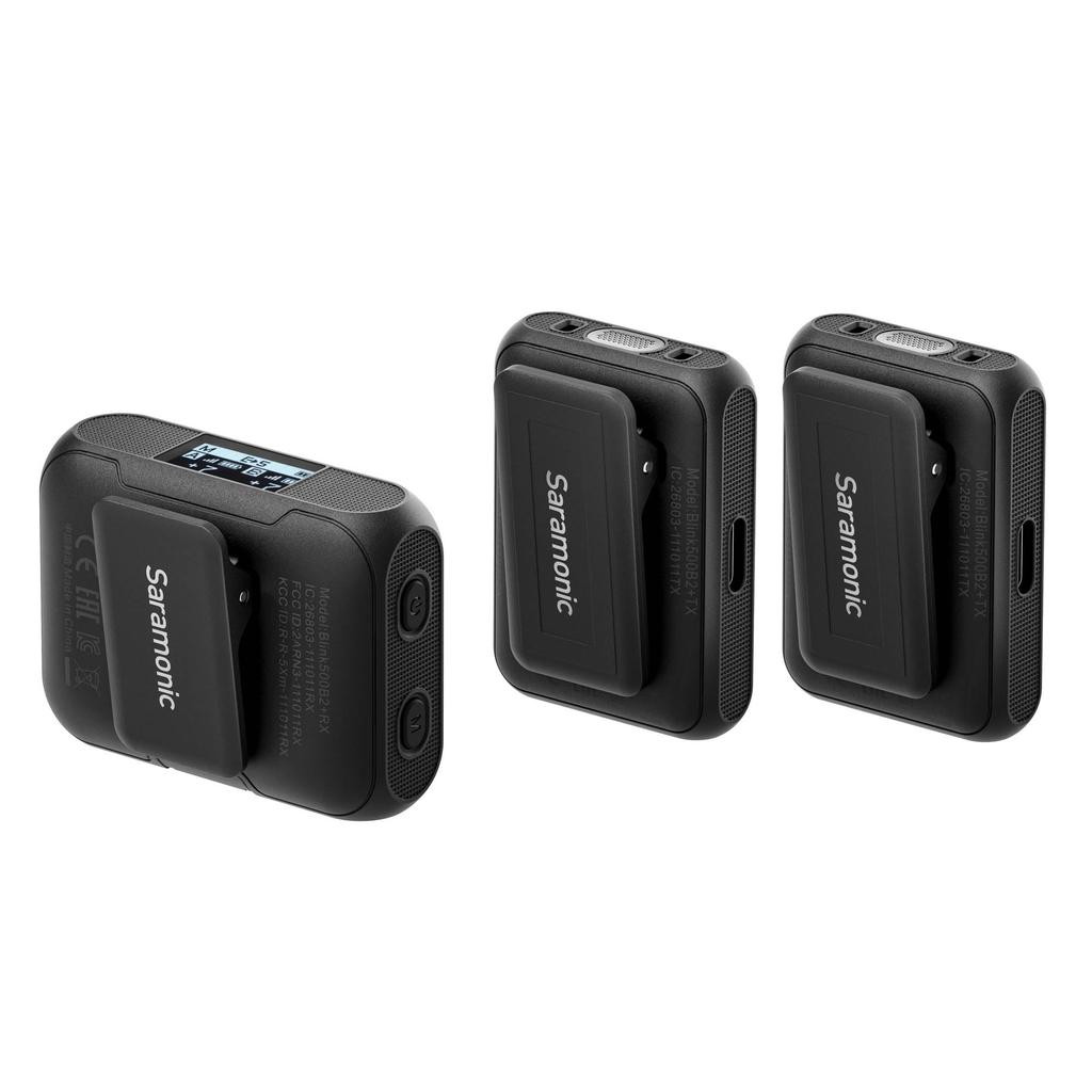 Saramonic 2.4GHz 4-in-1 Wireless Microphone System (Includes Two Transmitters, One Receiver, and ChargingStorage Box) Blink500B2+ -JP