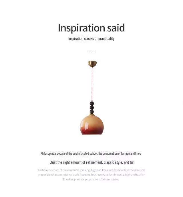 Caramel Glass Chandelier: Retro Wabi-Sabi Design for Bedroom, Restaurant, or Bar.