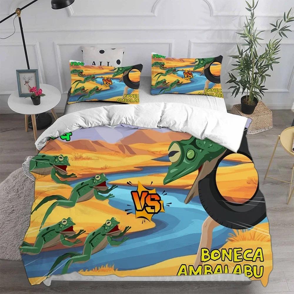 ai Italian Brainrot Tung Tung Sahur Bedding Sets Duvet Cover Pillowcase for Kids boys girls single double large size Bedroom