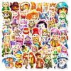 50 Cat Head Stickers with Cool and Handsome Anthropomorphic Cat Stickers with Hats Cat Words and Cats Series Cat Decorations