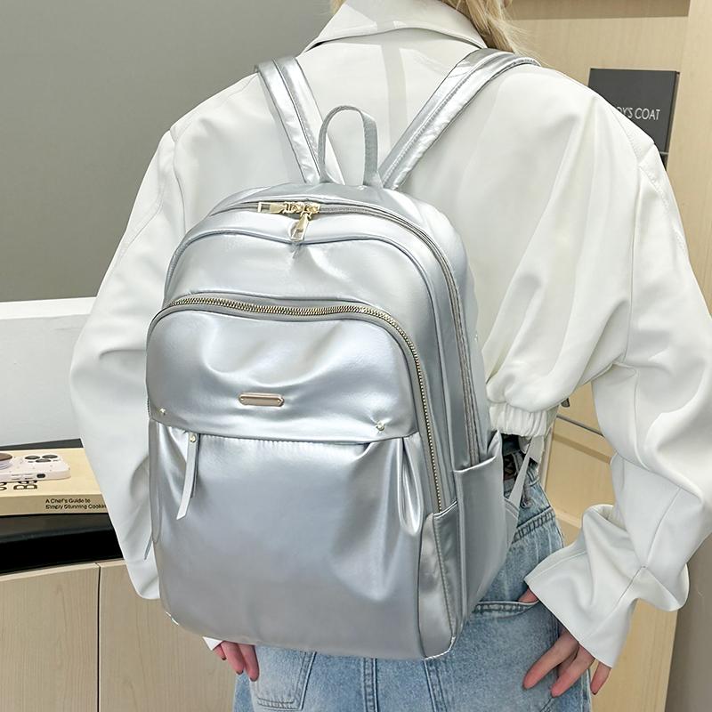 Рюкзак мужской и женский легкий рюкзак для путешествий большой емкости ПУ школьный рюкзак