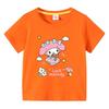Melody Baby Girl Childrens Short Sleeved Tshirt Made of Pure Cotton 2026 New Fashionable Summer Parentchild Outfit
