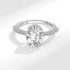 Elegant Oval Zircon Ring For Women Large Carat Simulated Diamond Statement Jewelry Fashionable Hand Accessory Gift