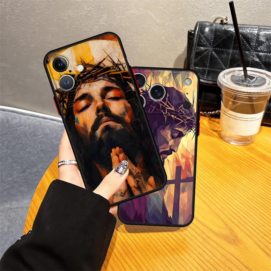 Чехол задняя крышка для телефона Funda для iPhone 17 Pro Max Air 15 XS XR 12 14 13 Mini 16 Plus 11 7 8 SE Иисус
