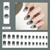 24 шт. Love Sweet Girl Temperament Nail Art ins Минималистский стиль Белые накладные ногти Без резьбы и шлифовки Готовые продукты Wear Nail