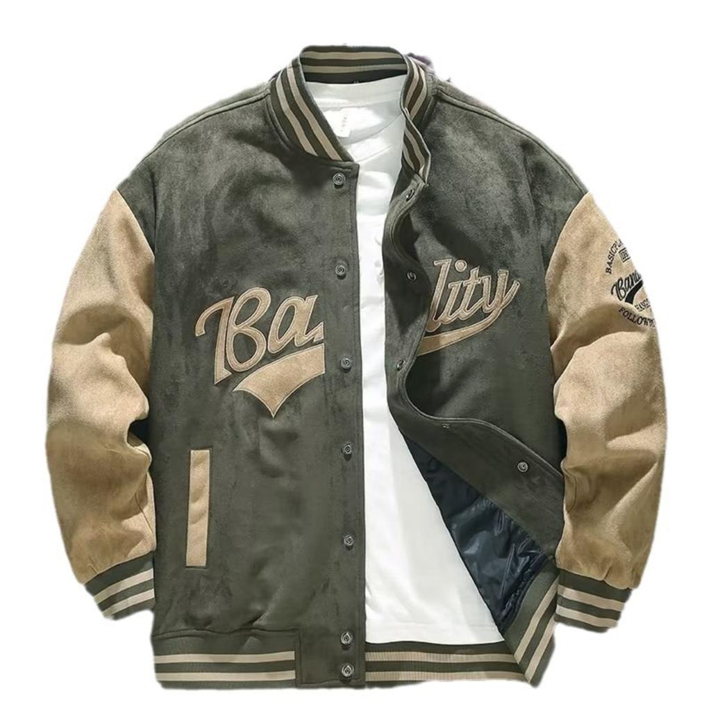 Бейсбольная куртка мужская ретро-куртка весна-осень свободный верх вышитая куртка