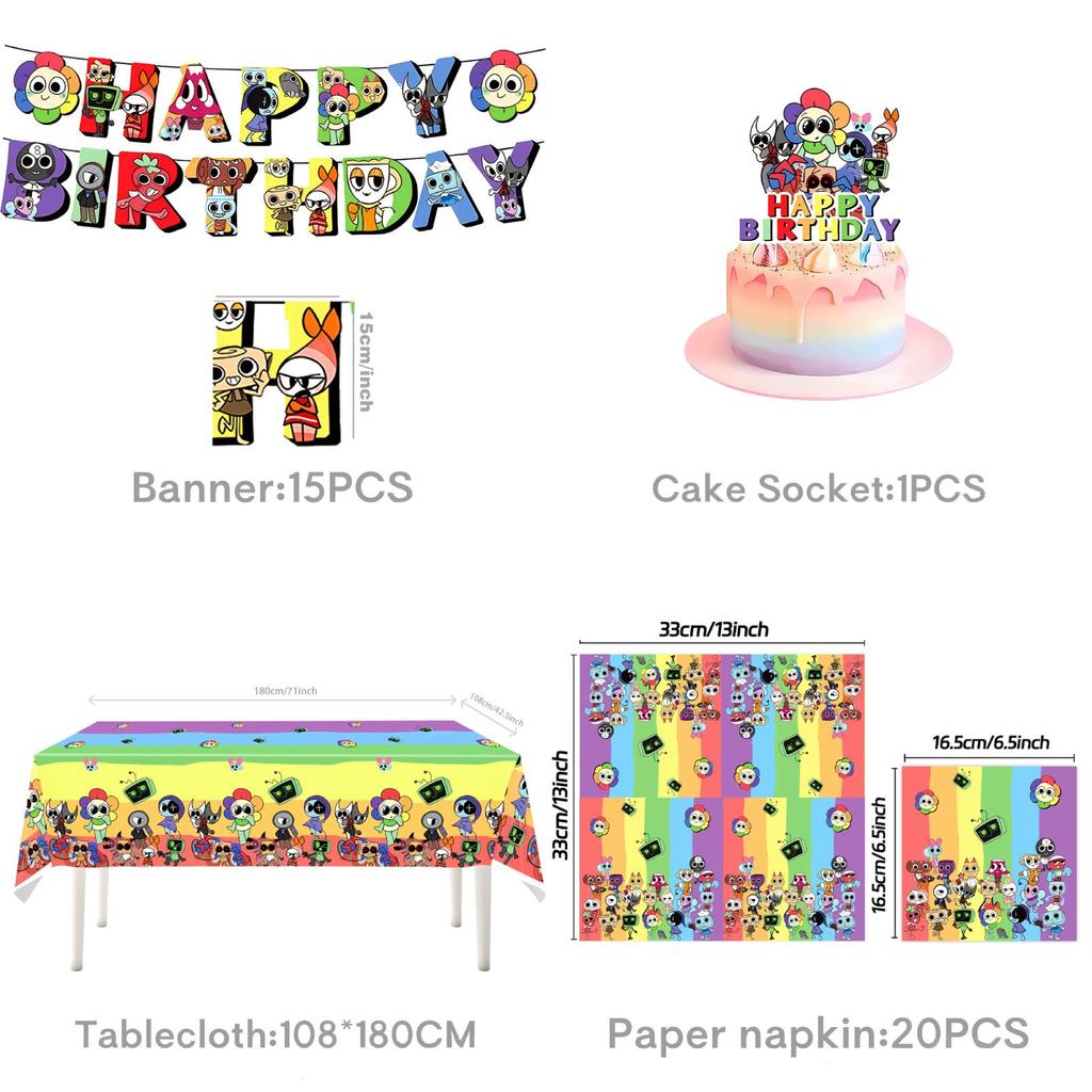 Набор декора для тематической вечеринки «Мир денди» с бумажными тарелками, стаканчиками и баннером для дня рождения детей