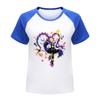 5622 Kids Girls Comic Print Raglan Sleeves T-Shirt Top