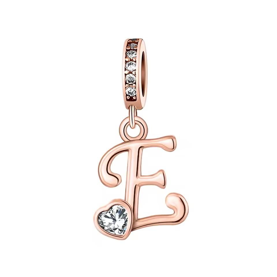 Новый медный с покрытием Rose Gold, Light Gold, двухцветный, с 26 английскими буквами, подвеска-шарм, совместим с браслетами, ожерельями, для самостоятельного изготовления украшений