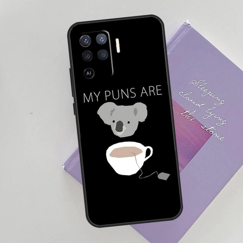 Милый Мультяшный Коала Чехол для Телефона Для Oppo A74 A53 A54 A94 A15 A16 A17 A52 A72 A76 A96 A57S A58 A78 A98 Задняя Крышка
