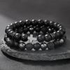 Trendy Men Beads Bracelet Cross Bracelet Set Natural Stone Bracelets Charm for Women Healing Prayer Jewelry